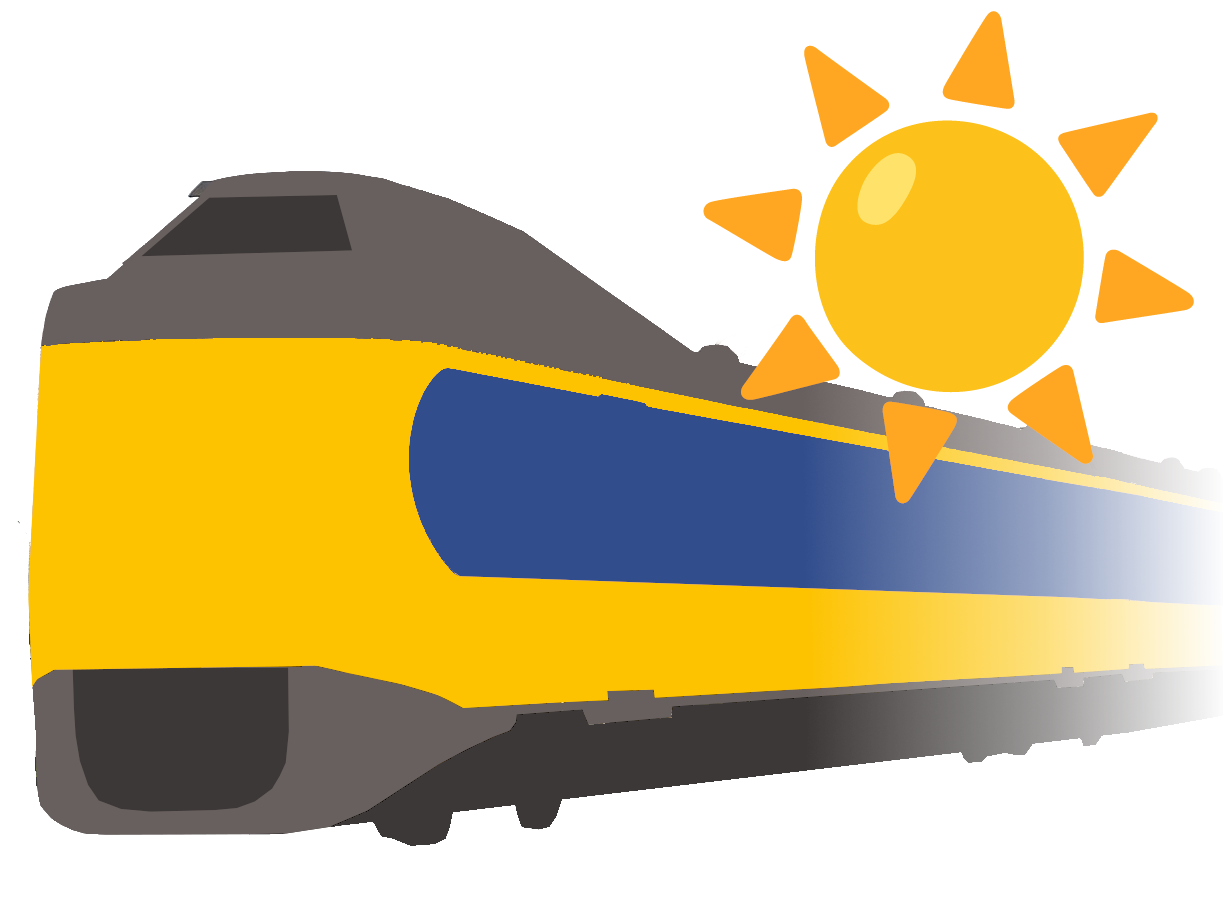 Zon in de trein logo